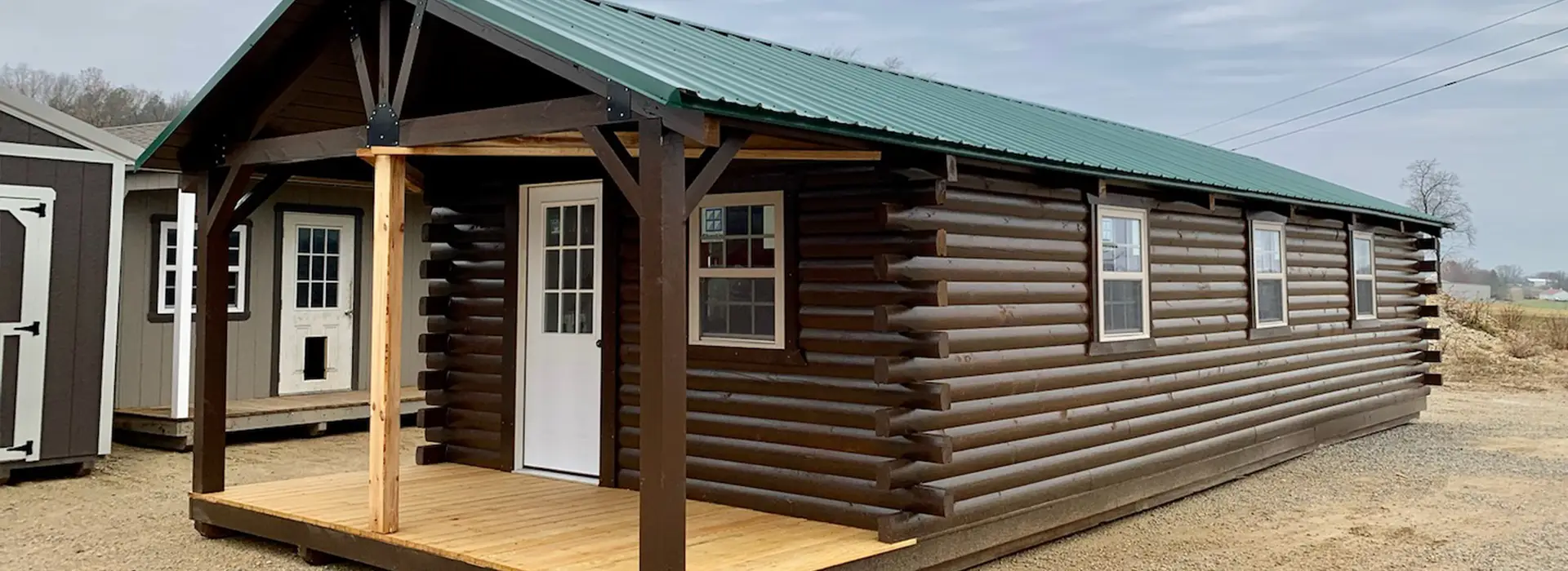 Log cabin exterior detail