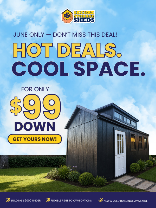 $99 down delivers buildings $6k and under